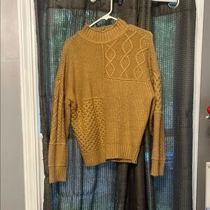 American Eagle Outfitters Tan Cowl Neck Sweater